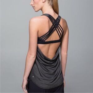 RARE Lululemon Wild Tank Desert Snake Deep Coal Black 4